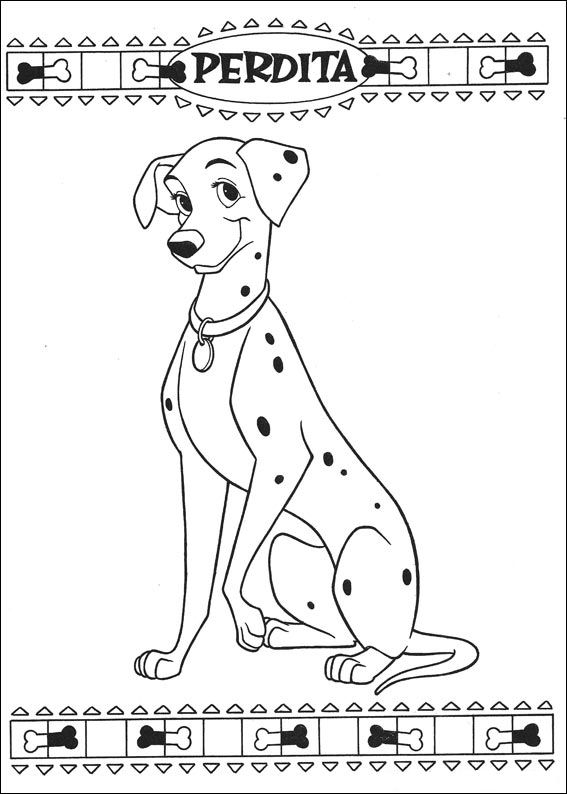Plansa de colorat cu 102 Dalmatieni 47 65